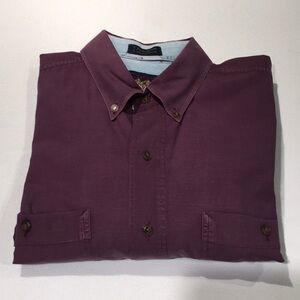 Ralph Lauren Button Down Shirt Cotton Purple